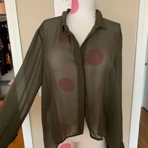 Sheer Olive Long Sleeve